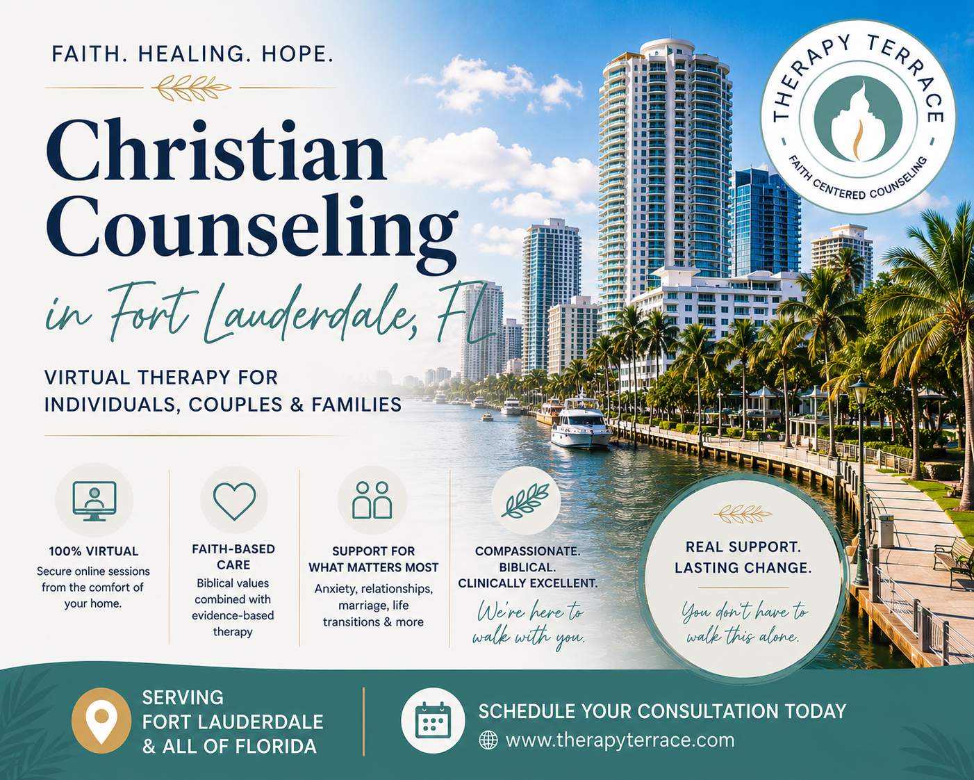 Virtual Christian counseling in Fort Lauderdale Florida for individuals couples and families